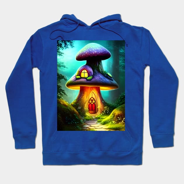 Enchanting Home for Sale (6) - Magic Mushroom House Hoodie by TheThirdEye